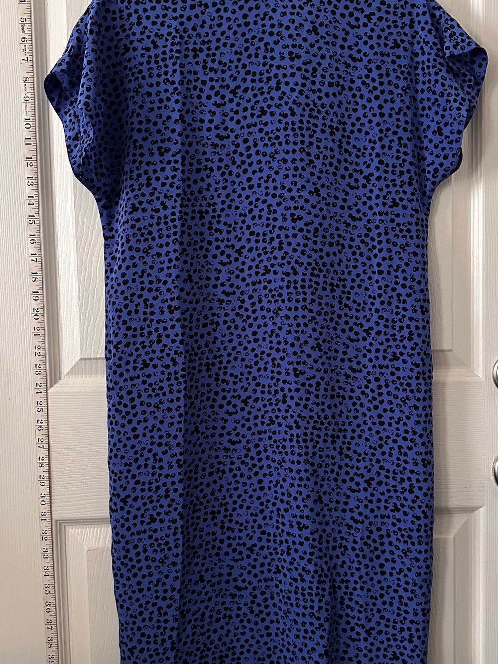 Liz Claiborne Royal Blue and Black Leopard Midi Dress
